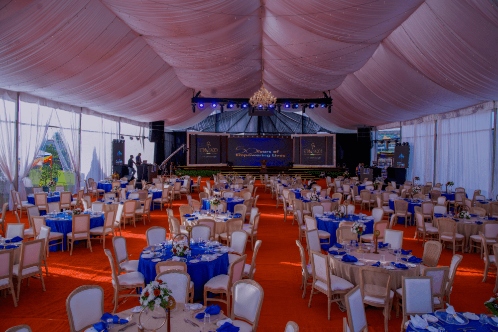 Branded festival bunting at a brand experience festival in London for Trainline